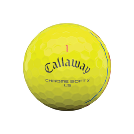 2021 Chrome Soft X LS Yellow Triple Track Personalized Golf Balls
