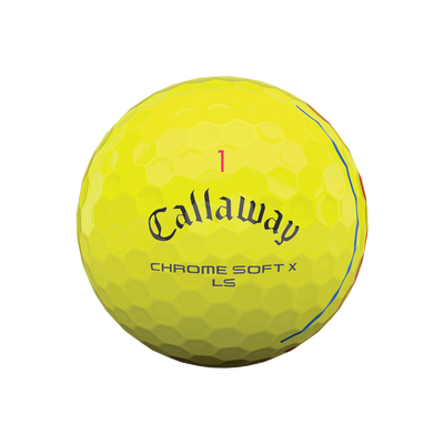 2021 Chrome Soft X LS Yellow Triple Track Personalized Golf Balls