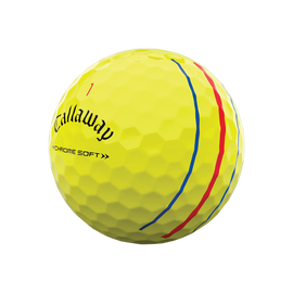 2020 Chrome Soft Triple Track Yellow Personalized Overrun Golf Balls