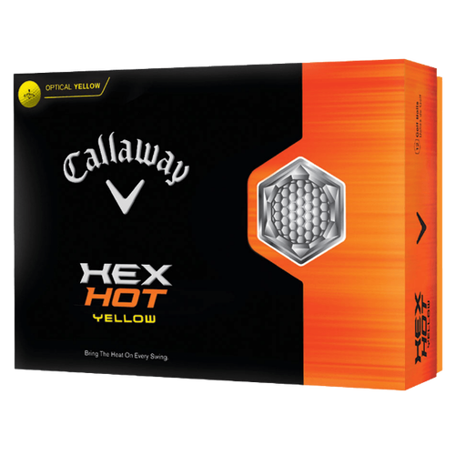 HEX Hot Yellow Golf Balls - View 1