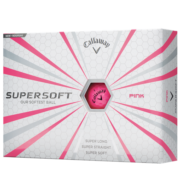 Supersoft Pink Personalized Overruns Golf Balls Technology Item