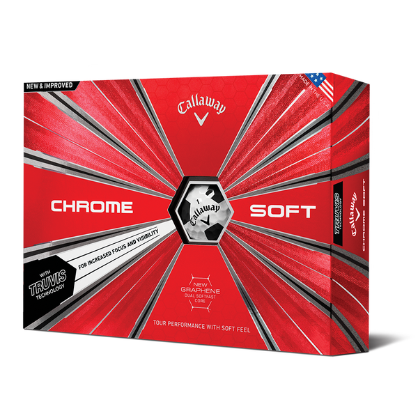 Chrome Soft Truvis Logo Overrun Golf Balls Technology Item