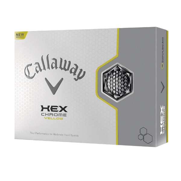 HEX Chrome Yellow Golf Balls Technology Item