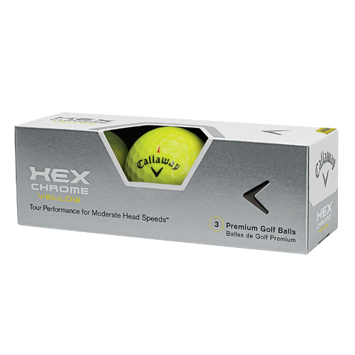 HEX Chrome Yellow Golf Balls - View 3