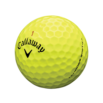 2018 Chrome Soft X Yellow Personalized Overrun Golf Balls