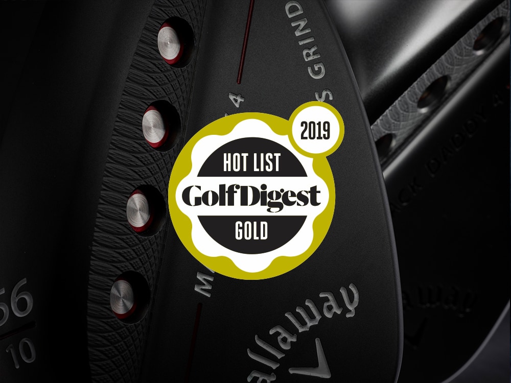 Callaway Mack Daddy 4 Chrome & Slate Wedges 2018 Golf Digest Hot List Badge
