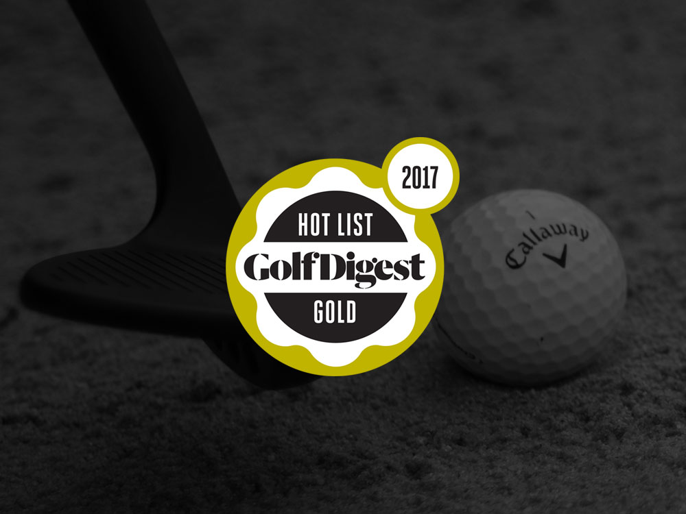 Callaway MD3 Milled Matte Black Wedge 2017 Golf Digest Hot List Badge
