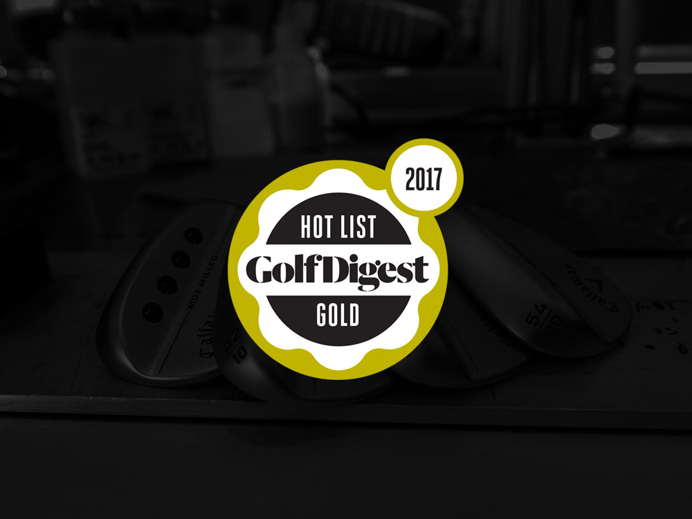 Callaway MD3 Milled Gold Nickel Wedges 2017 Golf Digest Hot List Badge