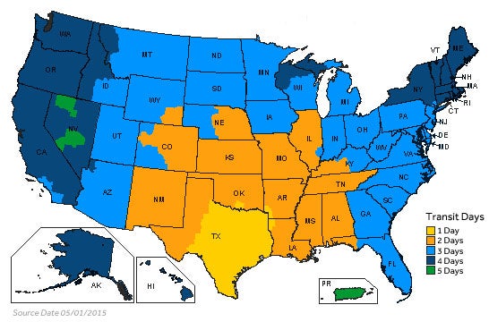 UPS Map